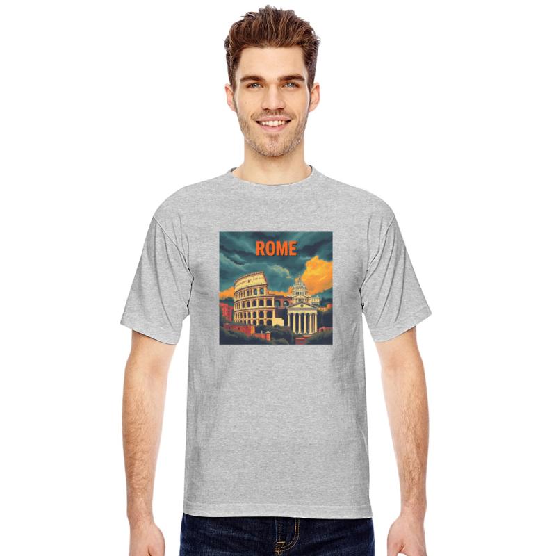 Rome's Timeless Landmarks in Stunning Illustration