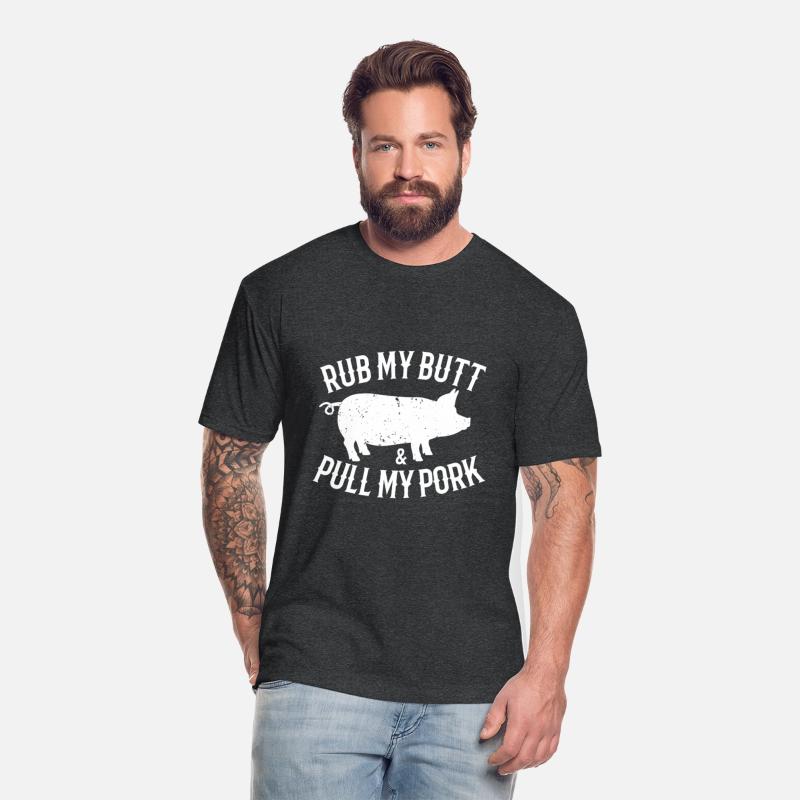 Rub My Butt And Pull My Pork Funny Pig BBQ Lover