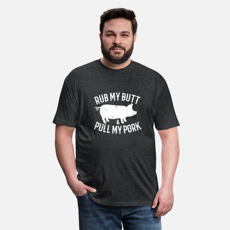 Rub My Butt And Pull My Pork Funny Pig BBQ Lover