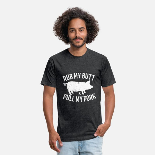 Rub My Butt And Pull My Pork Funny Pig BBQ Lover
