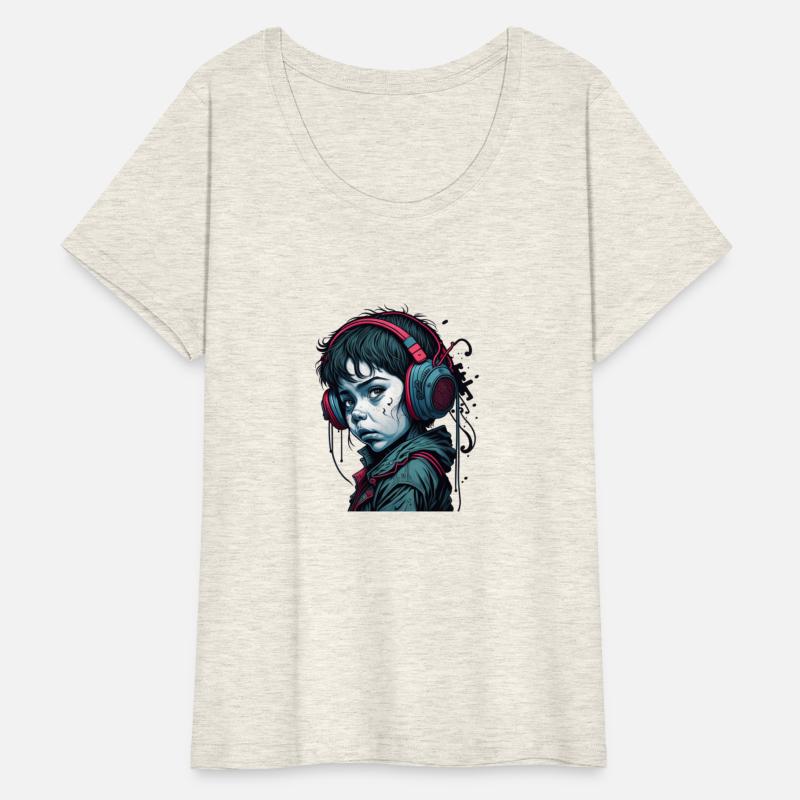 sad kid listen to music