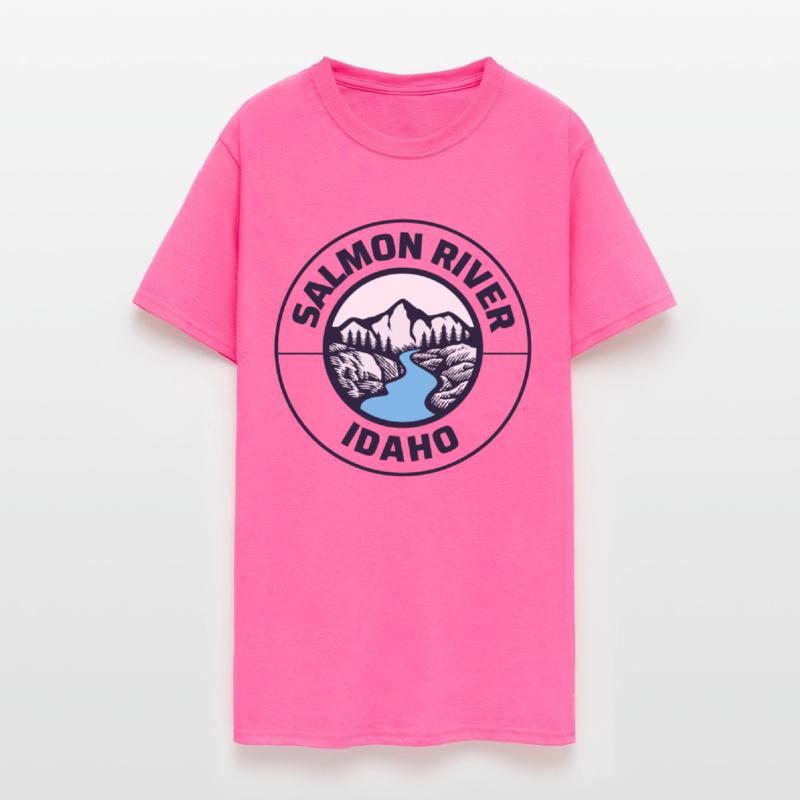 Salmon River Idaho State Lovers Mountains Nature