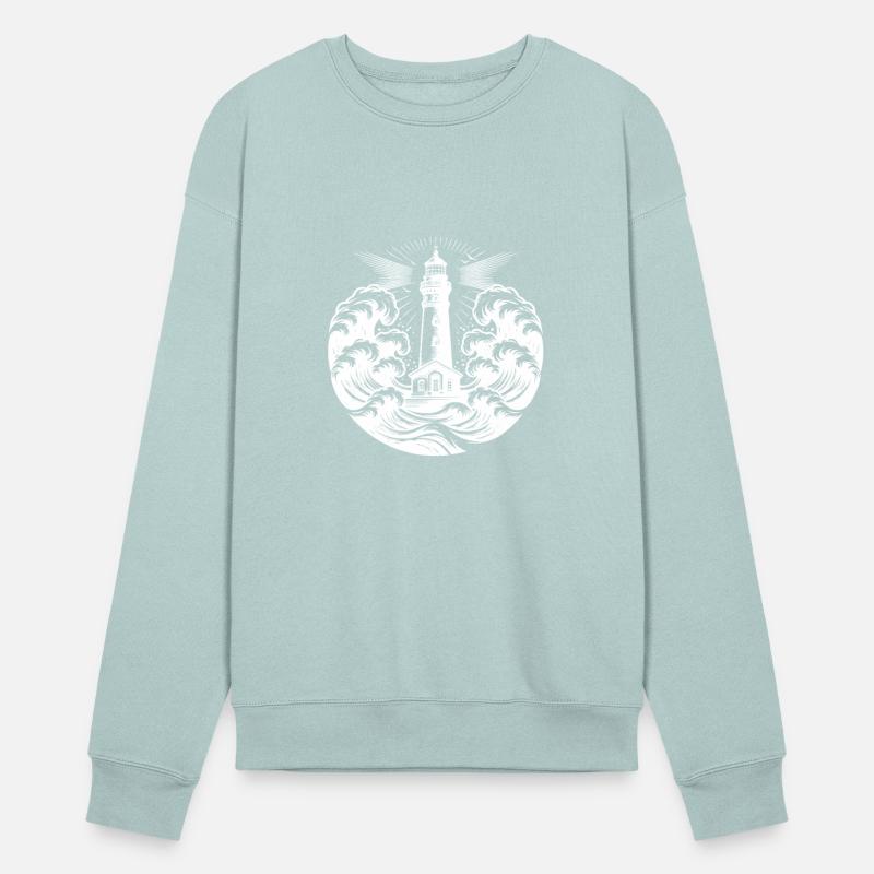 Shining Coastal Lighthouse In Heavy Waves