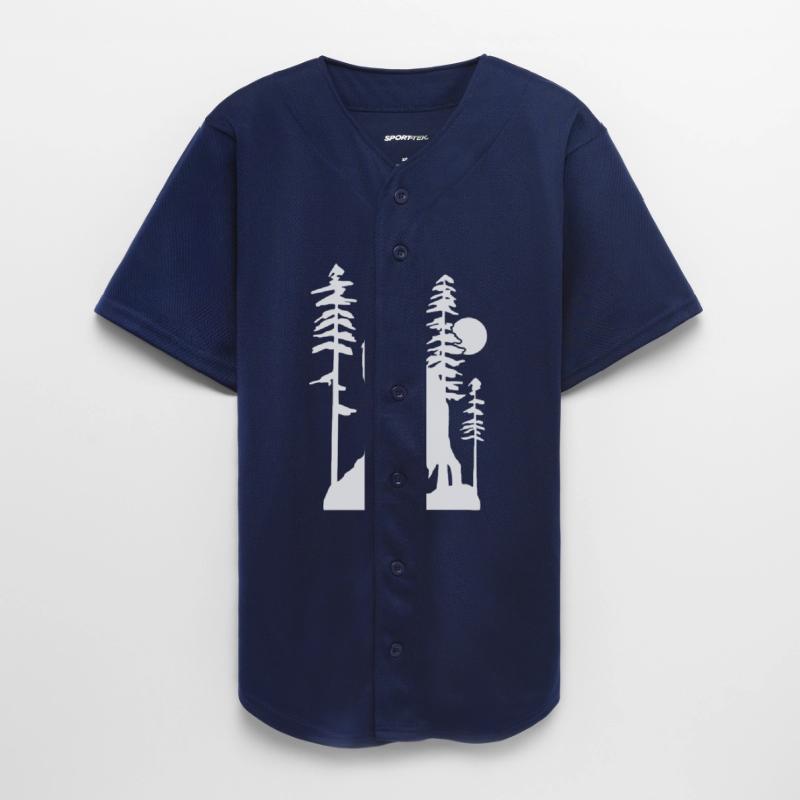 Silhouetted Wolf in Forest Scene