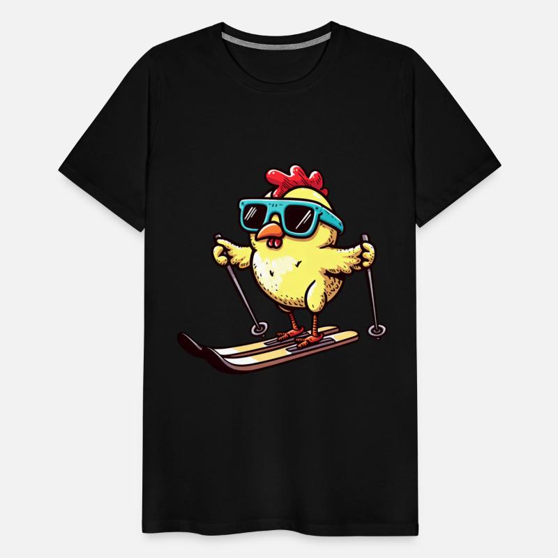 Skiing Chickens - Funny Poultry on the Slopes