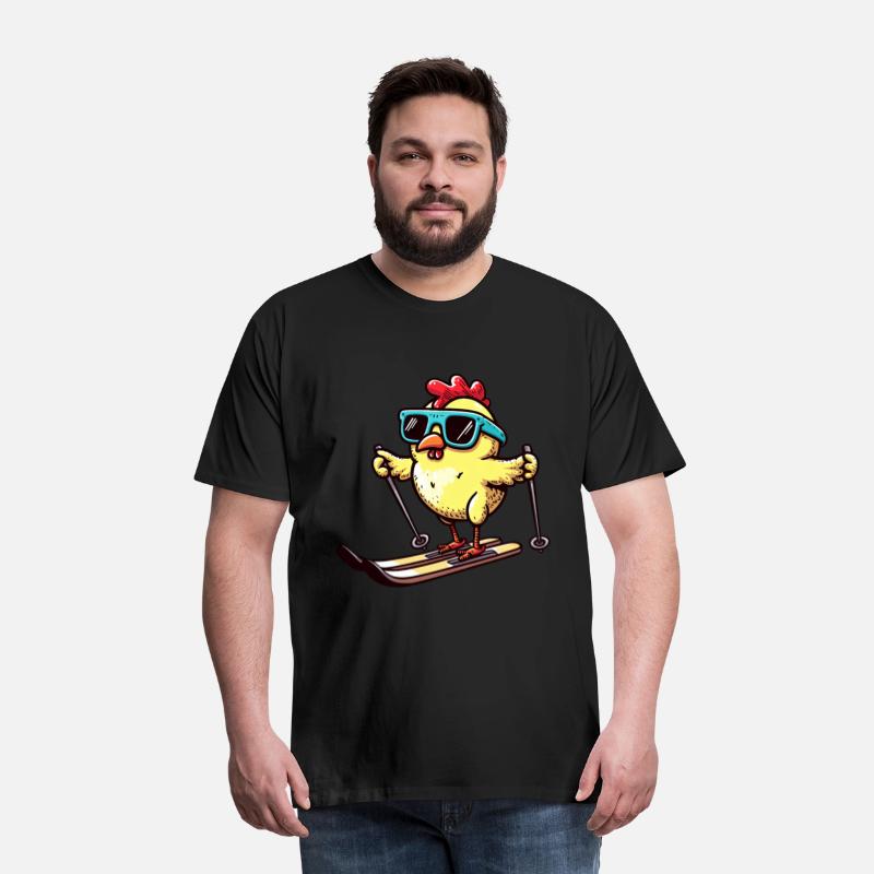 Skiing Chickens - Funny Poultry on the Slopes