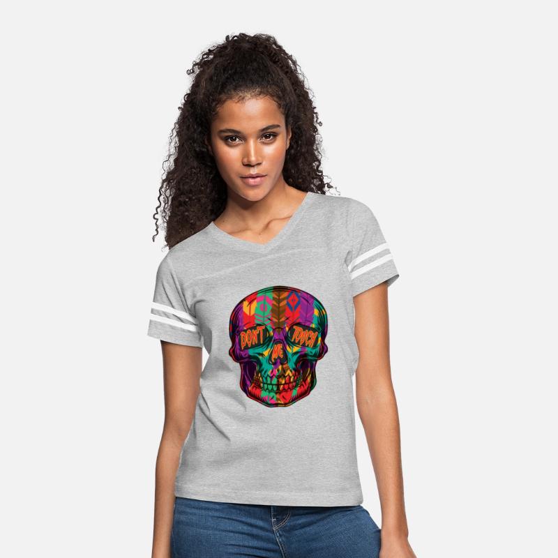 Skull With Feathes Don t Touch Me