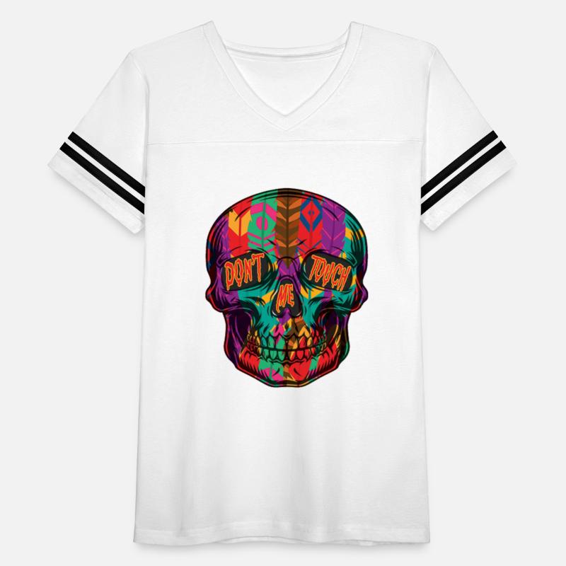 Skull With Feathes Don t Touch Me