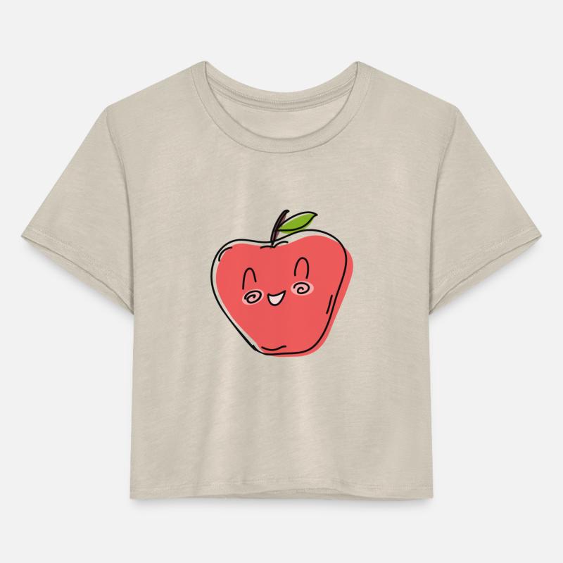 Smiling Apple Cute Drawing