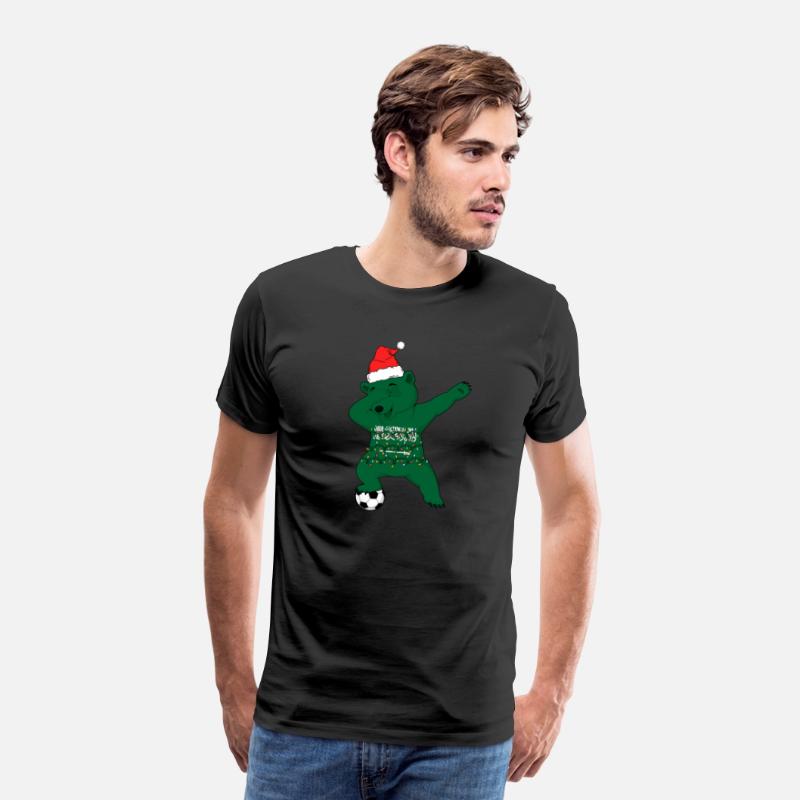 Soccer Boy Dabbing Polar Bear Christmas Hat
