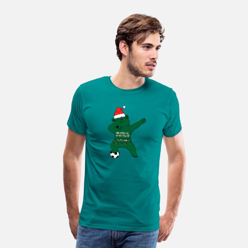 Soccer Boy Dabbing Polar Bear Christmas Hat