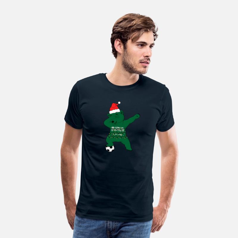 Soccer Boy Dabbing Polar Bear Christmas Hat