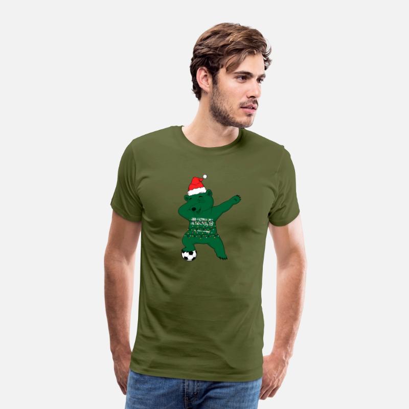 Soccer Boy Dabbing Polar Bear Christmas Hat
