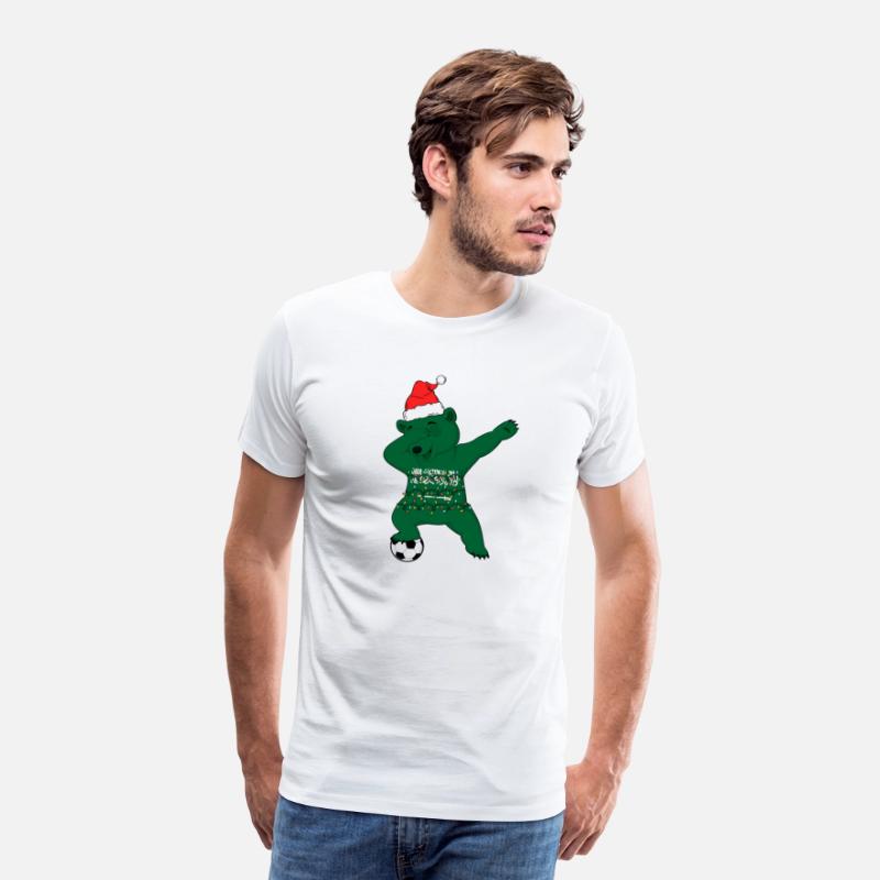 Soccer Boy Dabbing Polar Bear Christmas Hat