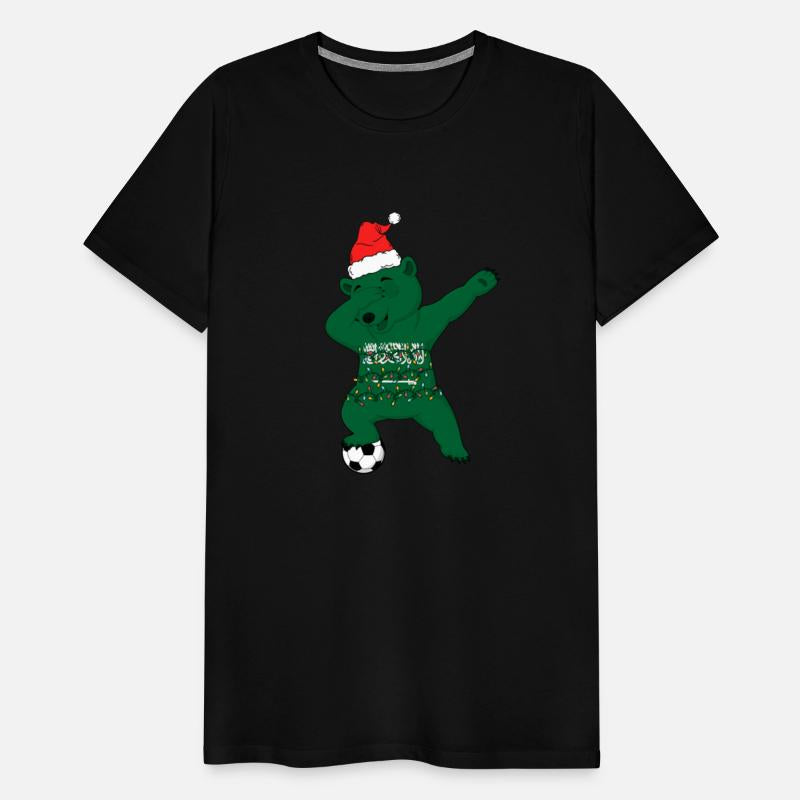 Soccer Boy Dabbing Polar Bear Christmas Hat