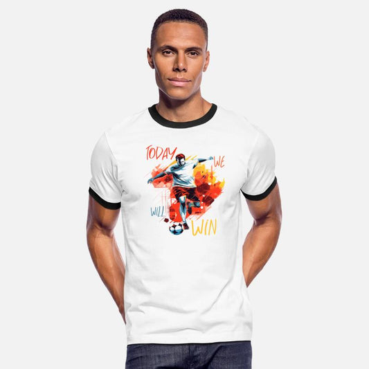 Soccer Striker in Action, Motivational Quote