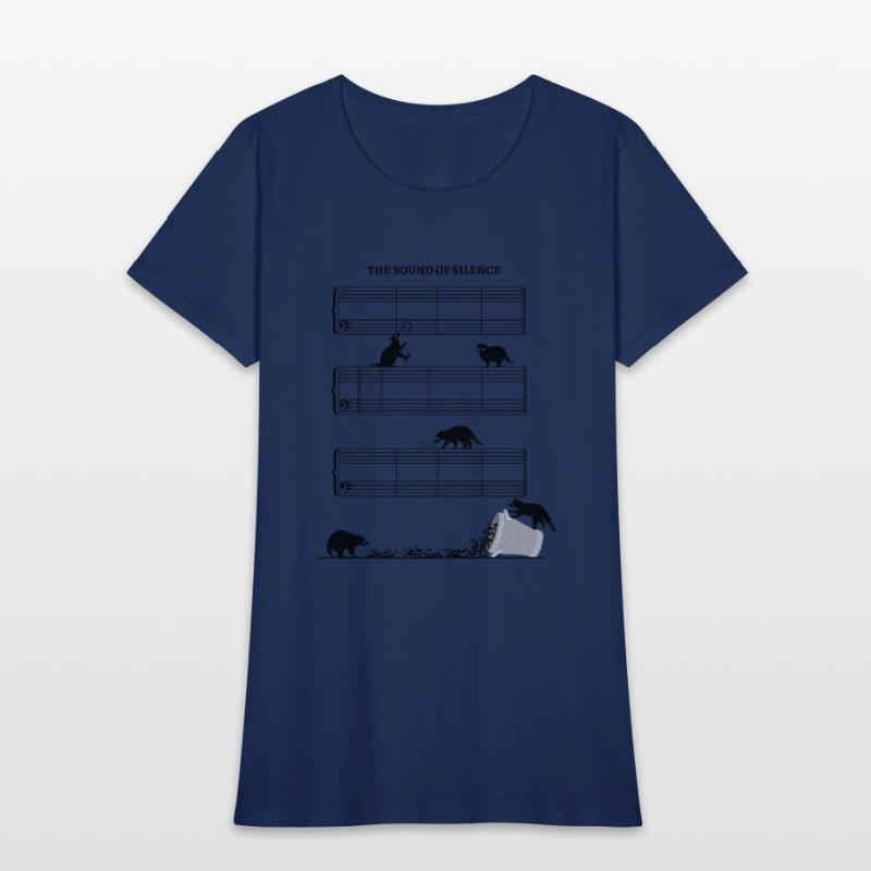 Sound Of Silence - Empty sheet music and raccoons