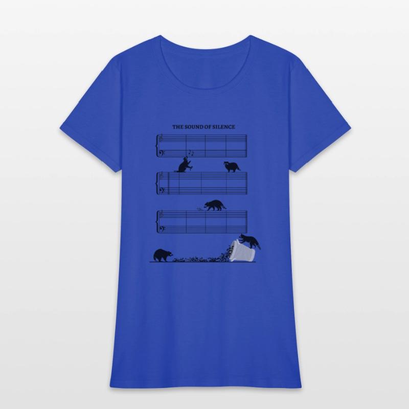 Sound Of Silence - Empty sheet music and raccoons