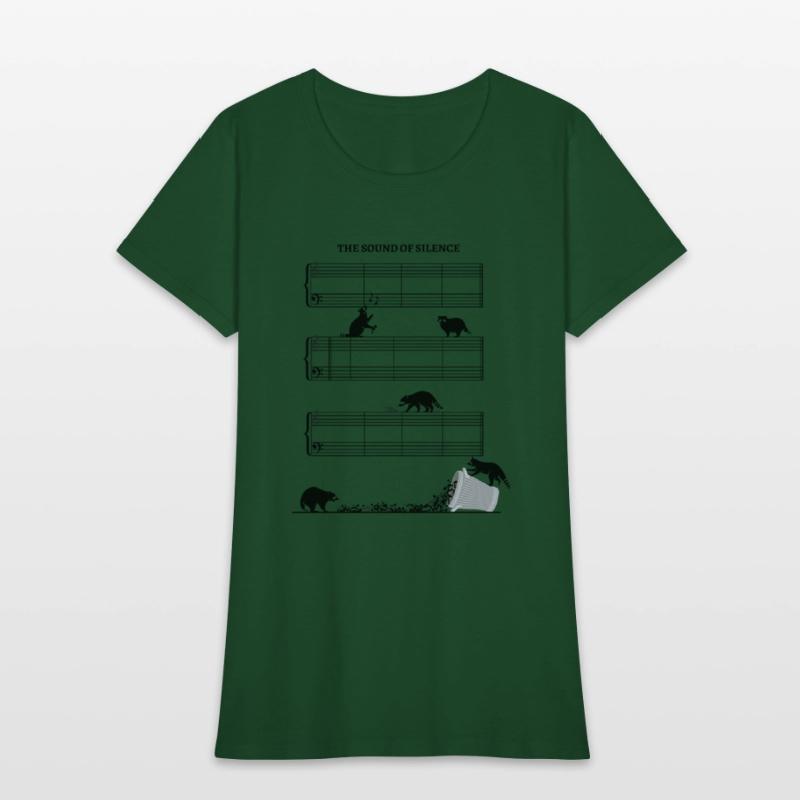 Sound Of Silence - Empty sheet music and raccoons