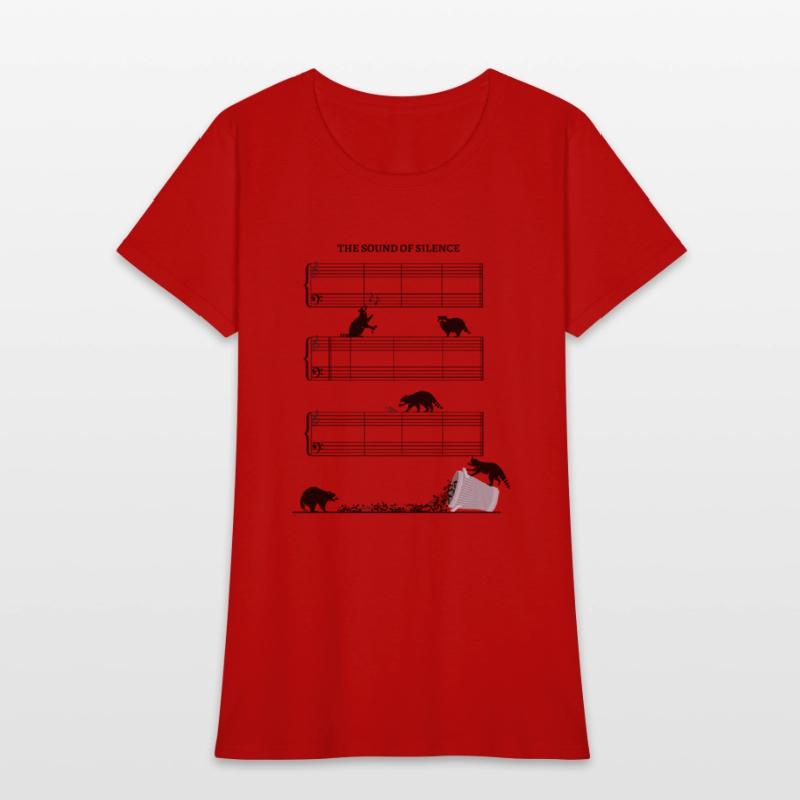 Sound Of Silence - Empty sheet music and raccoons