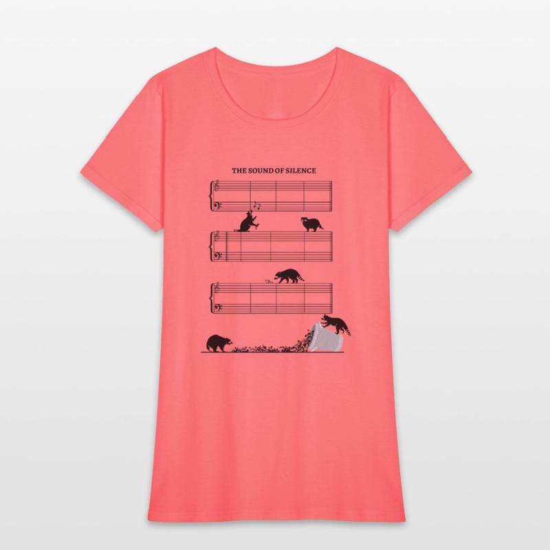 Sound Of Silence - Empty sheet music and raccoons
