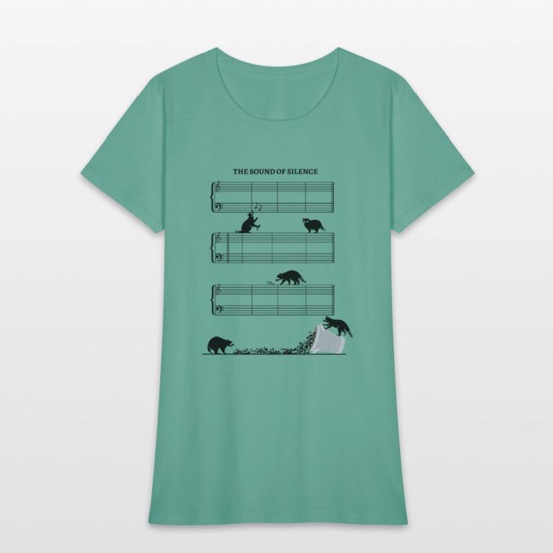 Sound Of Silence - Empty sheet music and raccoons