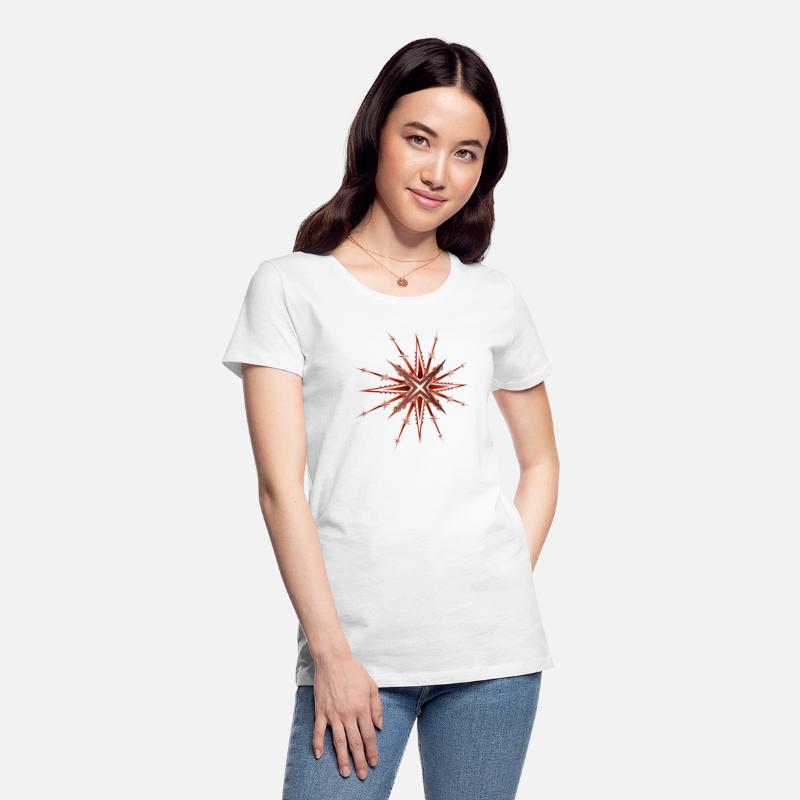 sparkling and radiant rust red star