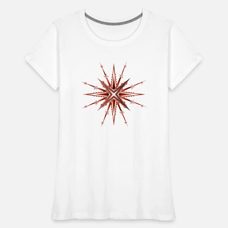 sparkling and radiant rust red star