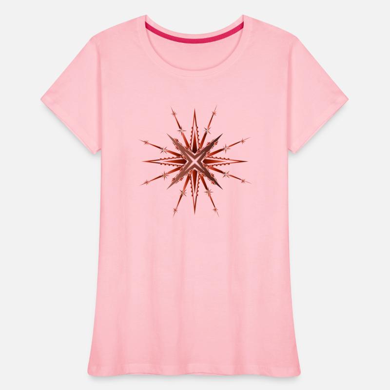 sparkling and radiant rust red star