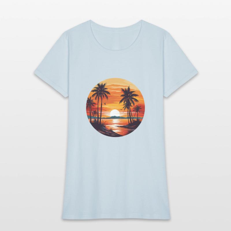 Summer sunset on the beach