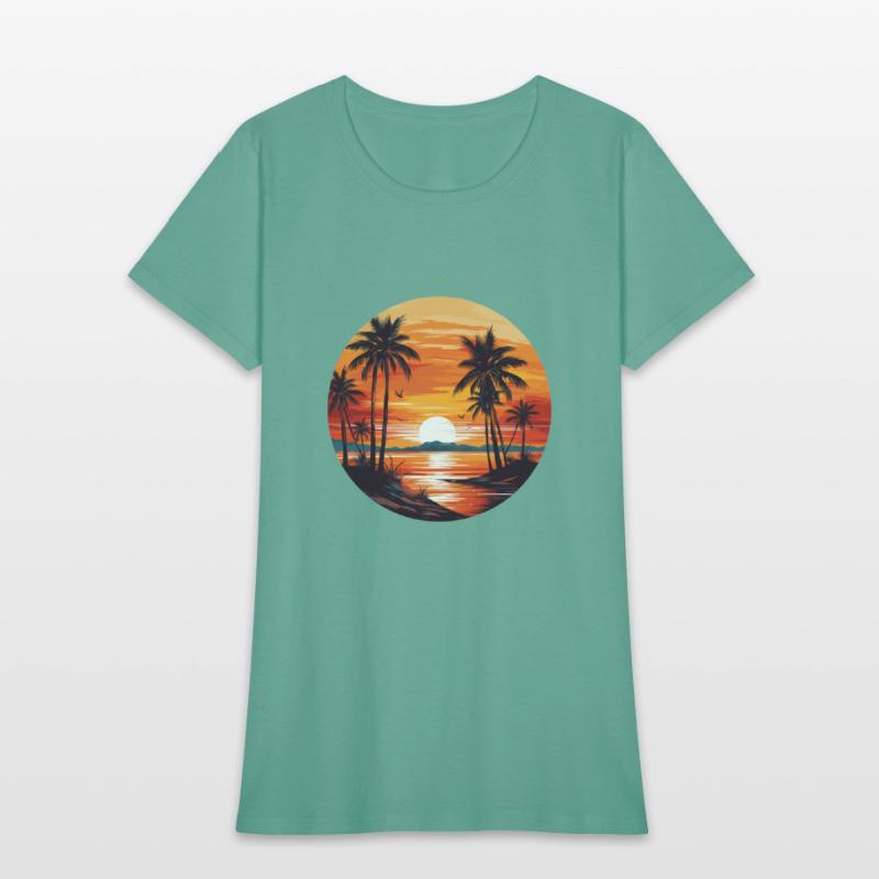 Summer sunset on the beach