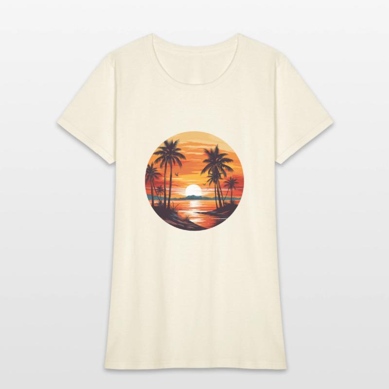 Summer sunset on the beach