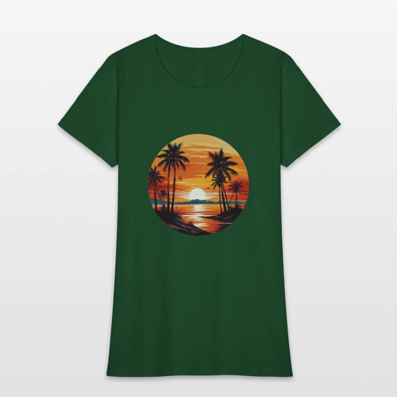 Summer sunset on the beach