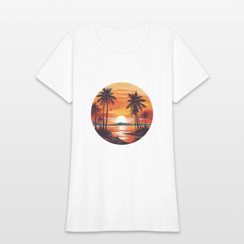 Summer sunset on the beach