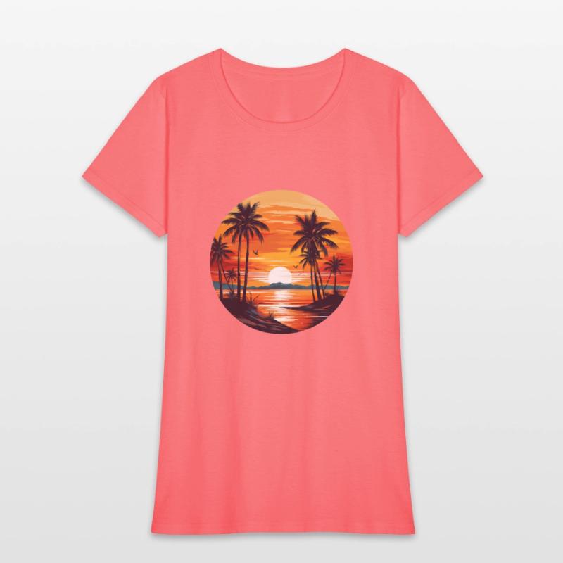 Summer sunset on the beach