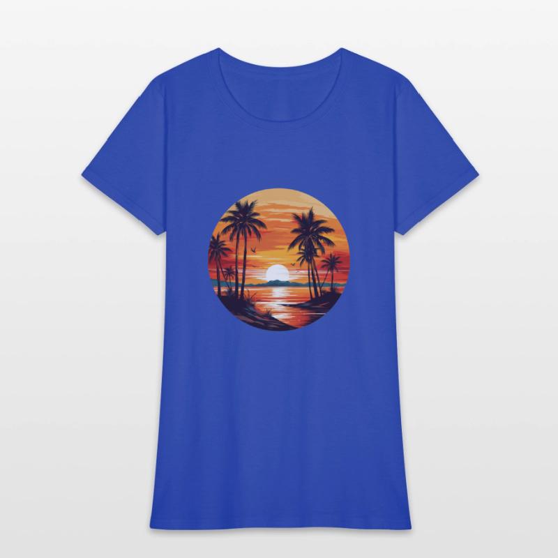 Summer sunset on the beach