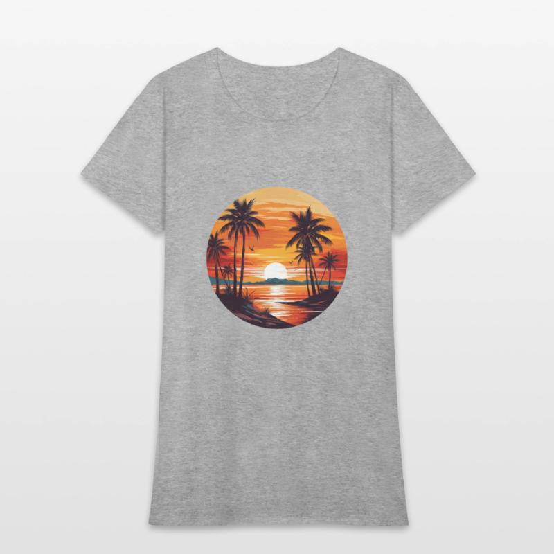 Summer sunset on the beach