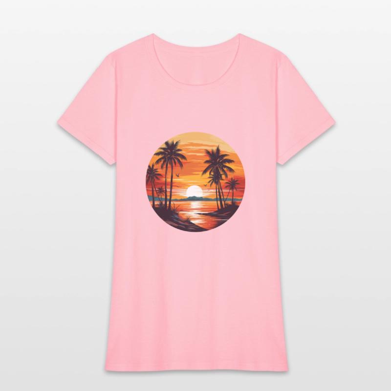 Summer sunset on the beach