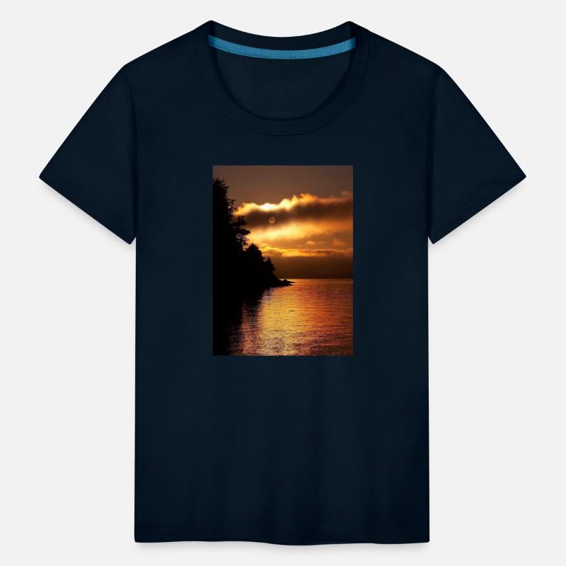 Sunset Over Serene Lake Scene