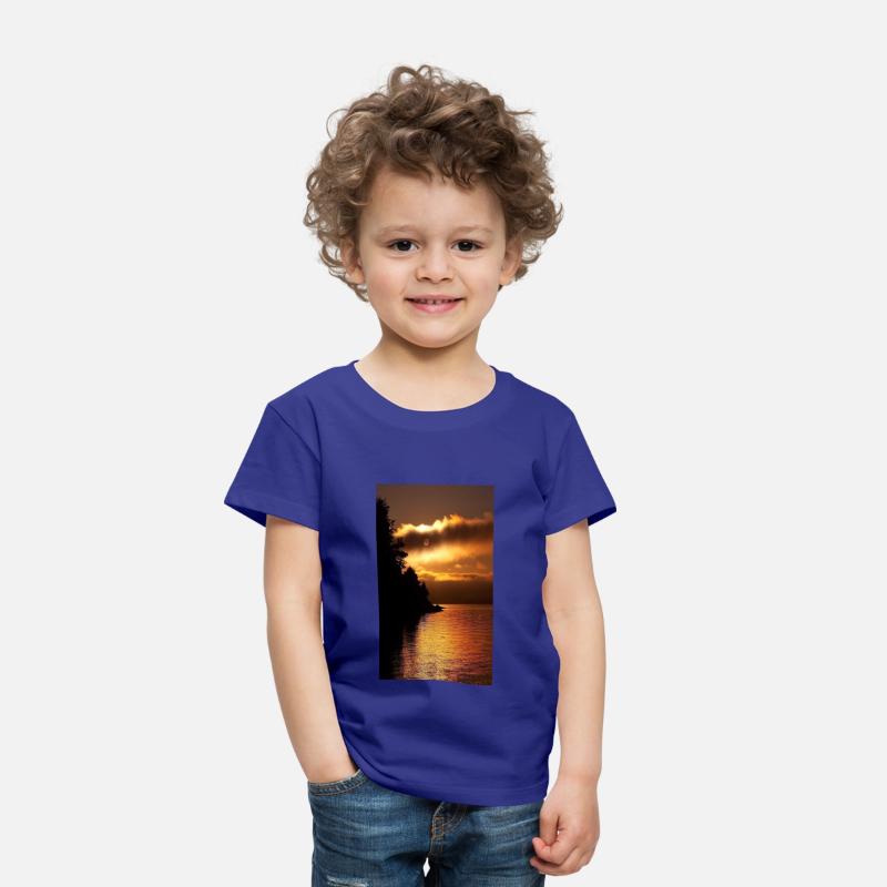 Sunset Over Serene Lake Scene