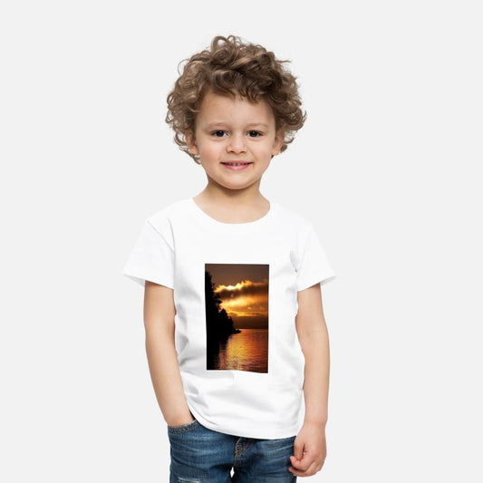 Sunset Over Serene Lake Scene