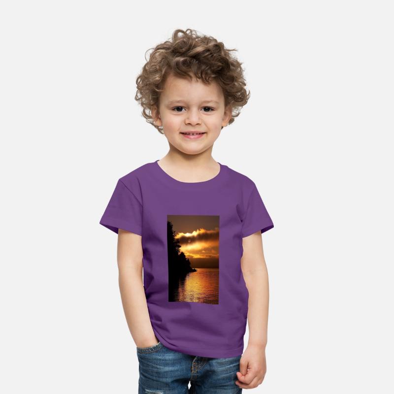 Sunset Over Serene Lake Scene