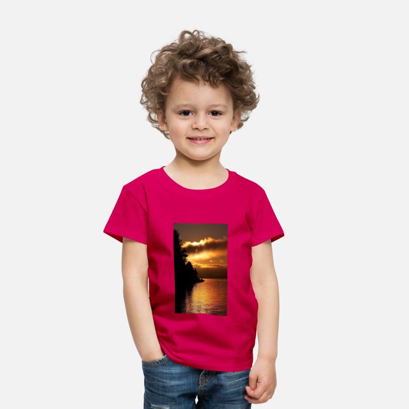 Sunset Over Serene Lake Scene