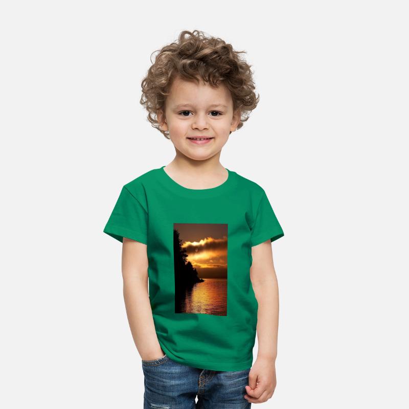 Sunset Over Serene Lake Scene