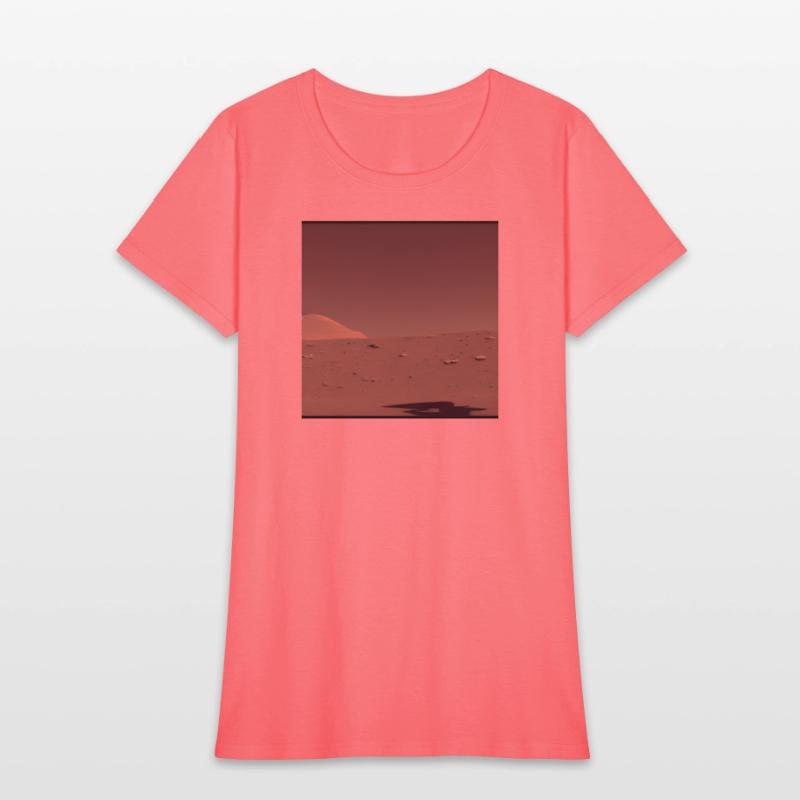 Surface of Mars Mysterious Shadow Abstract