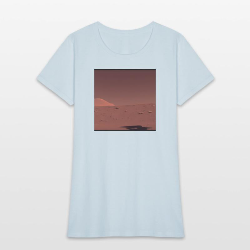 Surface of Mars Mysterious Shadow Abstract