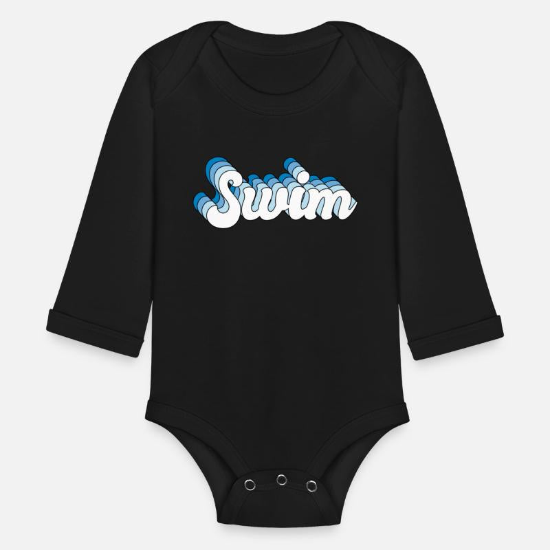 Swim Swimming Swimmer Retro Groovy Wave