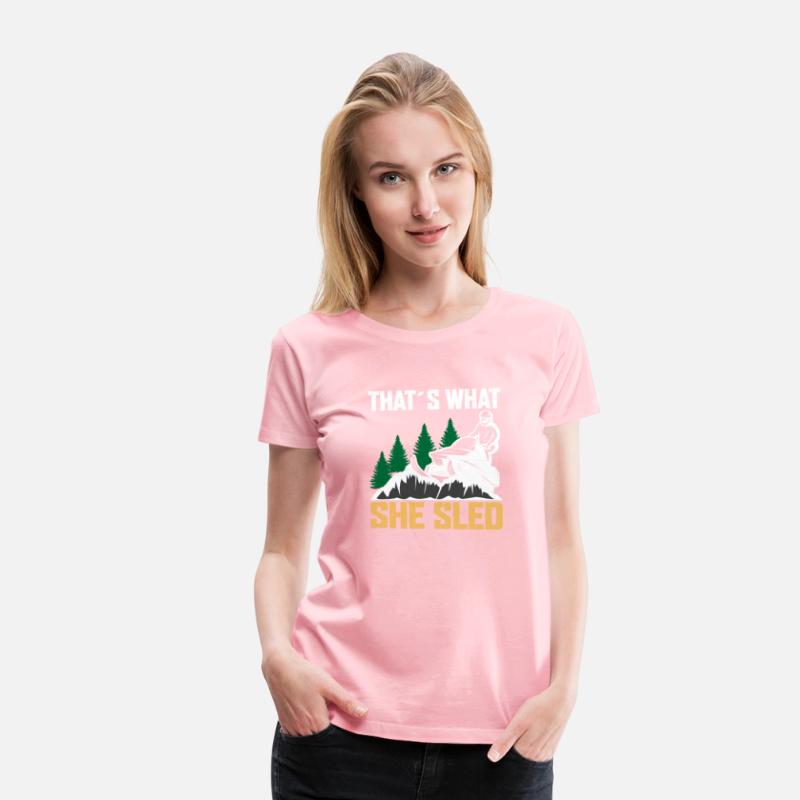 That's What She Sled Sledge Winter Sport Skidoo