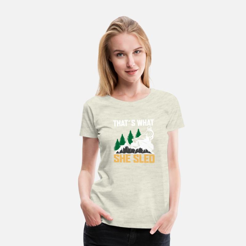 That's What She Sled Sledge Winter Sport Skidoo