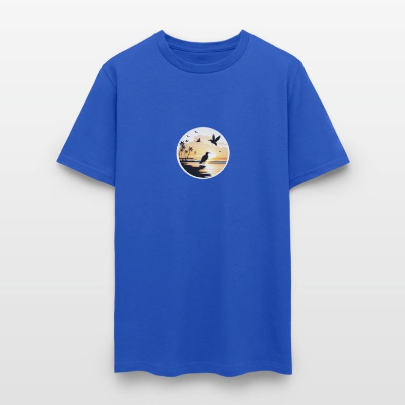 the beach sunset birds